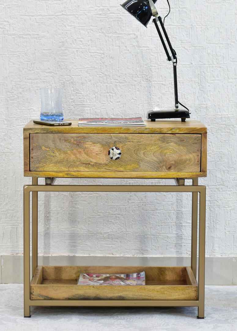 SamDecors-Rustic White EVE Side Table